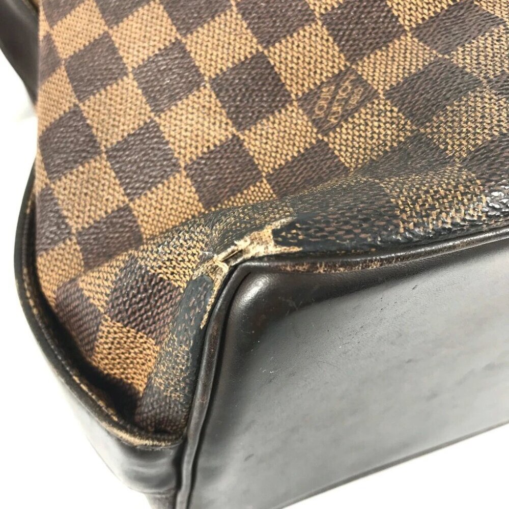 LOUIS VUITTON Damier Chelsea Tote Bag Shoulder Bag Canvas Ebene Brown - Picture 10 of 16